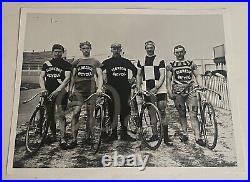 VTG Antique B&W 8x10 PHOTO Eldredge Bicyle Club TEAM PHOTO Bike Photo EARLY 1900