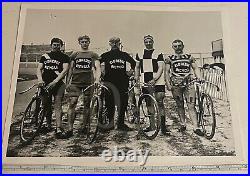 VTG Antique B&W 8x10 PHOTO Eldredge Bicyle Club TEAM PHOTO Bike Photo EARLY 1900