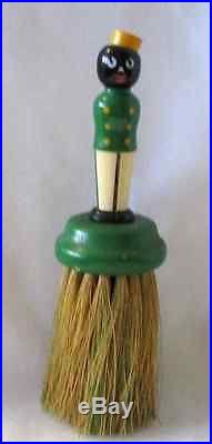 VTG COLLECTIBLE BLACK AMERICANA BELLHOP WHISK BROOM CLOTHES BRUSH PAINTED
