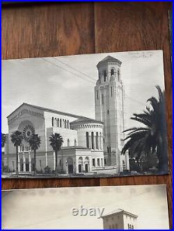 VTG RARE 1910s-30s Los Angeles SoCal History Church Bank Architect Art Photo Lot