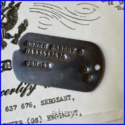 VTG WWII Dog Tag African American Black Soldier US Army Photo Lot ID'd Virginia