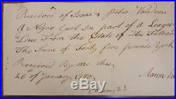 Very Rare 1785 New Jersey Early Slave Document