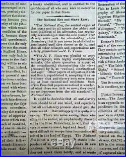Very Rare 1853 FREDERICK DOUGLASS NEWSPAPER North Star Slavery Slaves Abolition