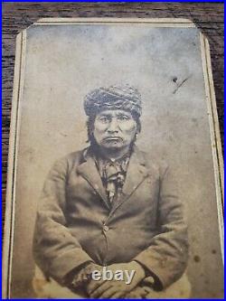 Very Rare 1867 Indian Chief Che-Meuse'Johnny Green' only Known Image CDV Photo