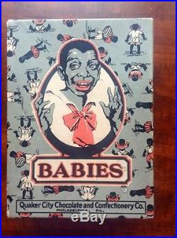 Very Rare Babies Chocolate Candy Box. Black Americana Circa Early 1900's