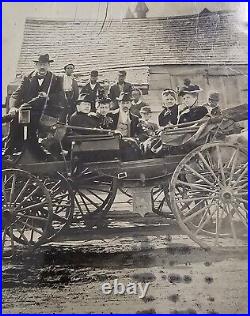 Vicksburg, MS Mar 9 1893 5 x 6.5 Tintype Carriage & African American Children