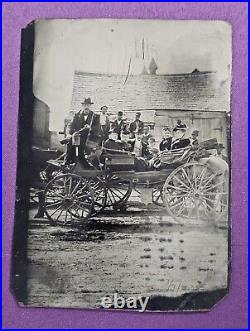 Vicksburg, MS Mar 9 1893 5 x 6.5 Tintype Carriage & African American Children