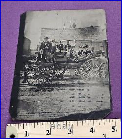 Vicksburg, MS Mar 9 1893 5 x 6.5 Tintype Carriage & African American Children