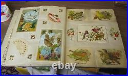 Victorian 280+ Trade Card Die Cut Album Cats Dogs Tulip Soap Black Americana