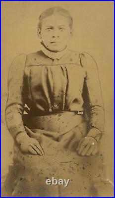 Victorian African American Photo Harriet Tubman Lookalike Concave Glass Rare