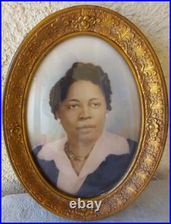 Victorian Black African-American woman oval frame color 15 x 11 1910'sphoto Victorian Black African-American woman oval frame color 15 x 11 1910'sphoto
