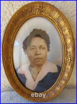 Victorian Black African-American woman oval frame color 15 x 11 1910'sphoto Victorian Black African-American woman oval frame color 15 x 11 1910'sphoto