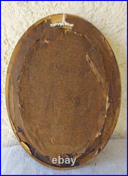 Victorian Black African-American woman oval frame color 15 x 11 1910'sphoto