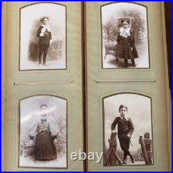 Victorian Photo Album 50+ Cabinet Cards Immigrant or African American Towanda PA
