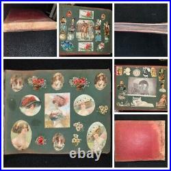 Victorian Scrapbook Diecuts Santa Baseball Flowers Black Americana Animals