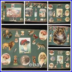 Victorian Scrapbook Diecuts Santa Baseball Flowers Black Americana Animals