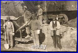 Vintage 1912 Photograph of African-Americans Working With Steam Shovel