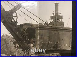 Vintage 1912 Photograph of African-Americans Working With Steam Shovel