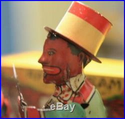 Vintage 1921 Strauss Ham & Sam Minstrel Team Tin Wind-Up Toy Black Americana