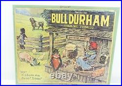 Vintage 1930's Bull Durham Smoking Tobacco Advertising Sign Black Americana RARE