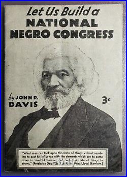 Vintage 1936 National Black Congress Chicago Frederick Douglass John P. Davis