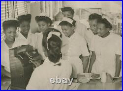Vintage 1946 African American Chicago Bronzeville Dunbar Hs Cooking Class Photo