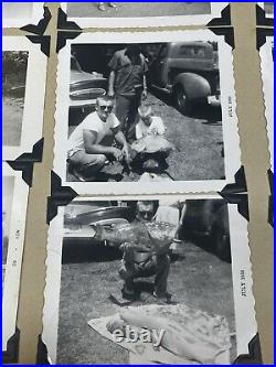 Vintage 1950's 60's Family Photo Album 60 Photos Fishing Boats Sharks Grouper