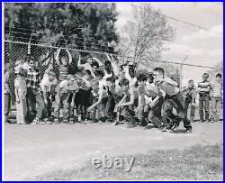 Vintage 1950's Americana School Boys in a Footrace Levis & Converse 8x10 Photo
