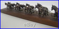 Vintage 1972 Miniature Black Americana Model Horse Drawn Wagon Train Toy 40 yqz