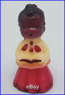 Vintage 3 Gurley Black Americana Christmas Choir Boy Candle w Label Never Used