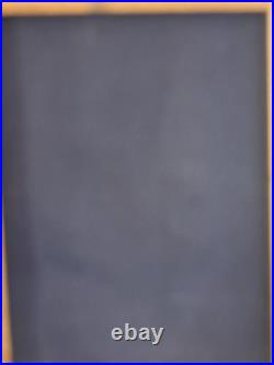 Vintage 60's Large Black Velvet African American cry Signed Painting 23'' x 17'