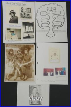 Vintage AFRICAN AMERICAN paper LOT obituaries photos mezzie clay johnson