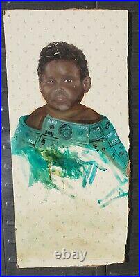 Vintage African American Black Chicago Artist Child Dusable Powerful Painting