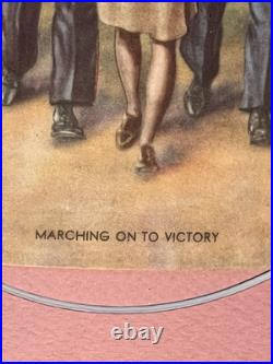 Vintage African-American Black Military Marching To Victory 12x19 Unique Frame Vintage African-American Black Military Marching To Victory 12x19 Unique Frame