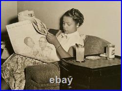 Vintage African American Black Woman Newspaper Schlitz Beer Alka Seltzer Photo
