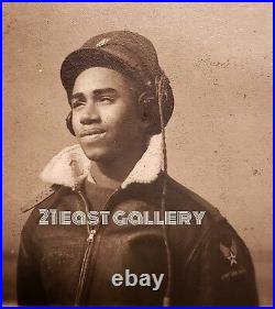 Vintage African American Black Ww2 1944 Tuskegee Airman Usaaf Aaf Headset Photo
