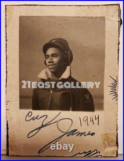 Vintage African American Black Ww2 1944 Tuskegee Airman Usaaf Aaf Headset Photo