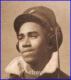 Vintage African American Black Ww2 1944 Tuskegee Airman Usaaf Aaf Headset Photo