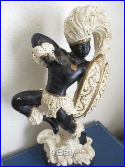 Vintage African Dancer Chalkware Statue Magidson Bros Black Americana Figure