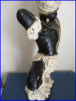 Vintage African Dancer Chalkware Statue Magidson Bros Black Americana Figure