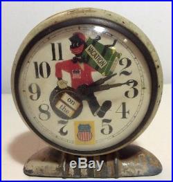Vintage Alarm Clock Union pacific Railroad Black Americana- Rare