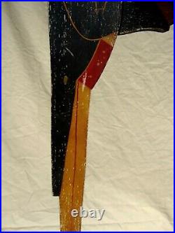 Vintage Americana Black Man Butler/waiter Ashtray Stand Wood Nice