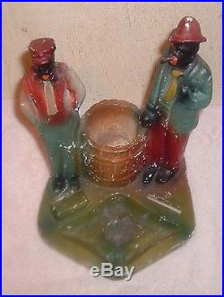 Vintage/Antique Amos and Andy Chalk Chalkware Cigar/Match Holder Large