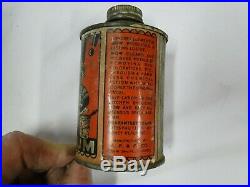 Vintage Antique WOW Aluminum Metal Polish Cleaner Tin Can Black Americana 1930s