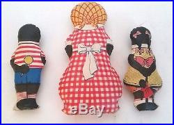 Vintage Aunt Jemima Wade Diana Oilcloth 3 Dolls Pancake Advertising