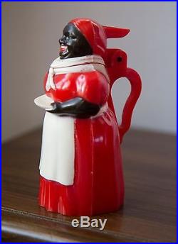 Vintage Aunt Jemima plastic cookie jar and syrup pourer, F&F mold and dye USA