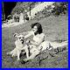 Vintage B&W Snapshot Photograph Beautiful Woman Dog Wear Sunglasses Joan & Ship