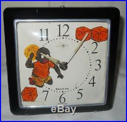 Vintage Baby Black Boy Throwing Dice Alarm Clock Americana / Memorabilia Sambo