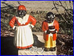 Vintage Banks Cast Iron Aunt Jemima & Pappy Americana Black Folk Art