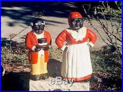 Vintage Banks Cast Iron Aunt Jemima & Pappy Americana Black Folk Art